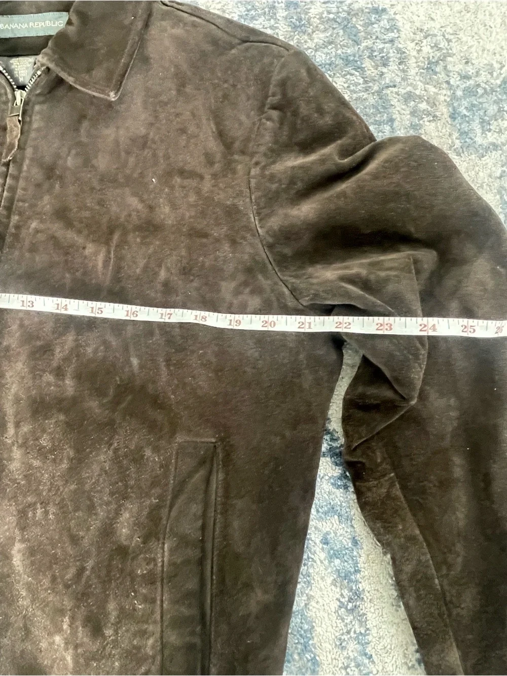 Banana Republic Dark Brown Suede Bomber Jacket